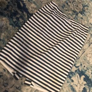 J crew pencil skirt navy and white